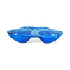 Charming Christmas Gift: 3-in-1 Ceramic Snack & Dip Bowl in Elegant Blue