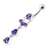 Trendy Pear-Shaped Jeweled Belly Ring – Elevate Your Style Today!