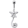 Sparkling Jeweled Star Belly Ring - Dazzle in Style!