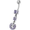 Trendy Floral Sterling Silver Belly Ring - Dazzle Your Style!