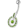 Vibrant Jeweled Banana Bar Belly Ring – Dazzle with Style!